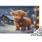 AiQima Puzzle, Rinder Erwachsene Spaß Niedliche Kuh Puzzles Bildungsspiel Spielzeug Intellektuelles Spiel Stressabbau Spielzeug/Style-4/1000Pcs (75X50Cm)