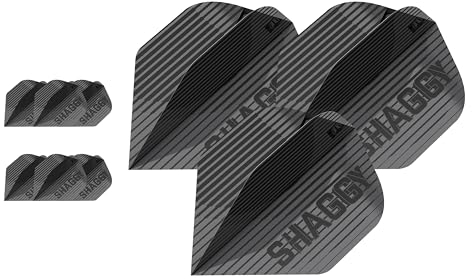 Target Darts Scott Williams Schwarz Out Pro Ultra No.2 Flights (Packung mit 9) – Player Edition Flights, Scott Williams Flights, Shaggy Flight, Professional Dart Zubehör