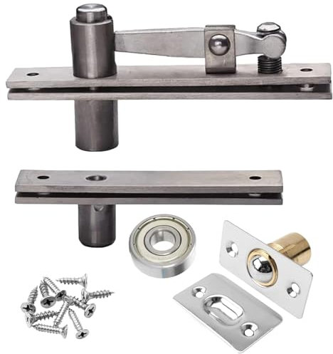 TamBee Charnières pivotantes de porte robustes en acier inoxydable 304 pour porte secrète - Système de charnières cachées (charge de 136,1 kg avec loquet à billes à roulement)
