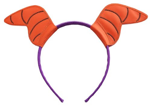 JiaDuo Lila Drachenohren Hörner Stirnband Frauen Halloween Kostüm Verkleiden Haarschmuck für Figur