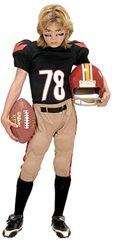 W WIDMANN MILANO Party Fashion - costume da bambino giocatore di football americano, atleta, scuola superiore, festa a tema, costumi in maschera