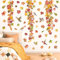 decalmile Wandtattoo Herbst Blätter Gelb Wandaufkleber Hängende Rebe Ahornblätter Wandsticker Schlafzimmer Wohnzimmer Wanddeko