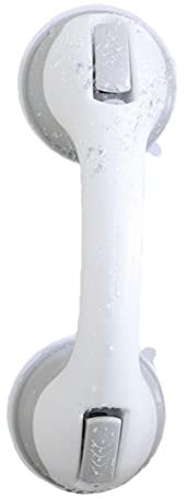Maniglia per doccia | 30 cm maniglia per porta doccia, con ventosa con presa forte, maniglie per vasca da bagno per anziani, disabili, handicap
