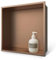 Stainless Steel Wall Niche Shower Shelf Insert Tileable Bathroom Soap Bottles Toiletries Holder Brass Finish