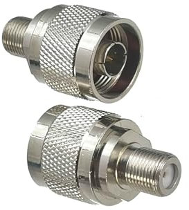 2 Stück Steckeradapter F TV auf N Stecker & amp;Buchse HF-Koaxialkonverter gerade(Type 1-2Pcs)