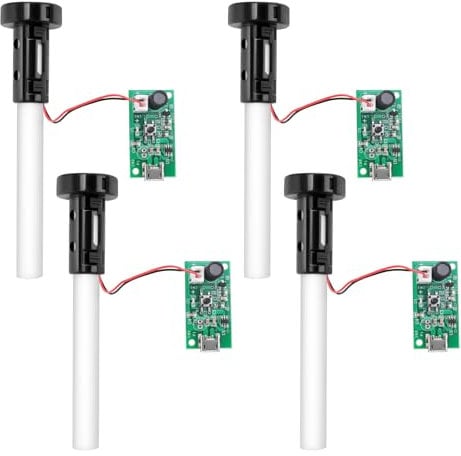 Dytabepl 4Pcs Ultraschall Nebelhersteller Fogger Zerstäuber, Mini-Luftbefeuchtermodul, PCB-Antriebsmodul mit Zeitschalter, Nebelhersteller Vernebler Mist Maker, DIY Luftbefeuchter Zerstäubungsplatte