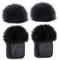 SUNMON Pack of 4 Black Wind Protection for Mini Mic, Furry Microphone Pop Protection Foam for Wireless Microphone, Muff Pop Filter, Noise Reduction, Microphone Covers for Mini Microphone