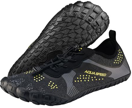 Aqua Speed Nautilus modische Aqua Schuhe + Microfaserhandtuch | Herren | Damen | Jungen | Mädchen | Jugendliche | Profilsohle, Farbe:Nautilus Graphite 03, Größe:45