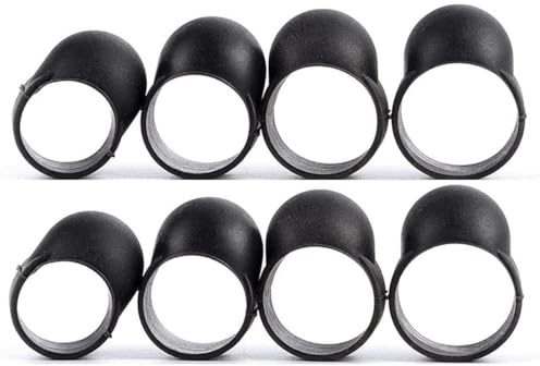 Gorise 8 Stück Fingerpicks Für Zungentrommeln Aus Stahl, Fingerhülsen Aus Silikonkautschuk Für Handpan-Schlaginstrumente