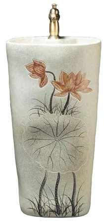 CAFIEDR Standwaschbecken Hotel Innenhof Garten Badebecken Außen Keramik Standwaschbecken Badezimmer Standwaschbecken