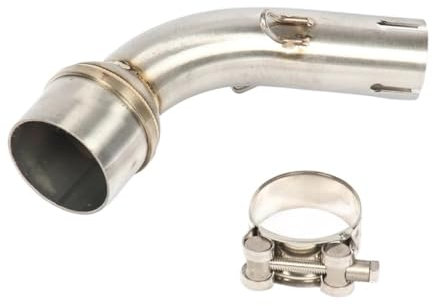 DHAEY Moto Tuyau d'Échappement Silencieux D'échappement De Moto 51 Mm Raccord Modifié Lien Central pour YZF pour R25 pour R3 pour MT-03 pour MT03(Type A)