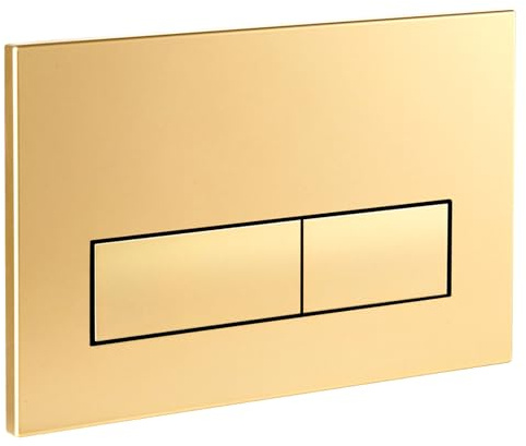 Empyreal Drückerplatte WC Spülkasten Ersatzteile Kompatibel mit Geberit Sigma01,20,30 UP300 & 320 115770115 Betätigungsplatte 2-Mengen-Spülung (Gold Matt)