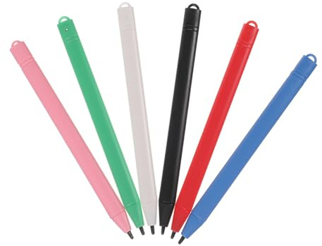 UKCOCO 6 pièces Stylet Tablette Tactile pour Écriture et Dessin Lot de Stylo LCD à Faible Consommation Énergie Précis et Fluide Adapté Aux Adultes sur Tablette Écriture