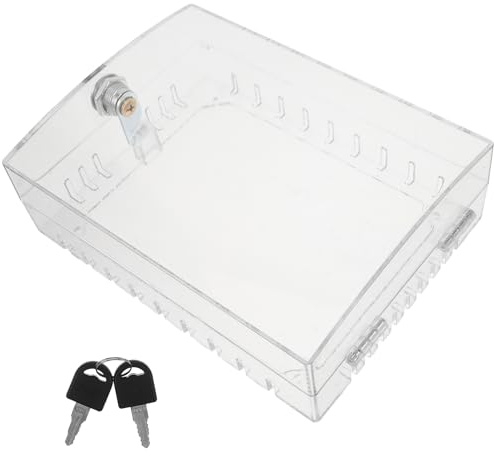 Toddmomy Transparente Thermostat Sicherheitsabdeckung mit Schloss Abschließbarer Thermostat Wandschutz aus Acryl 19,5 X 14,7 X 6,5cm Belüftet für Heizung Klimaanlagen im Büro und Zuhause