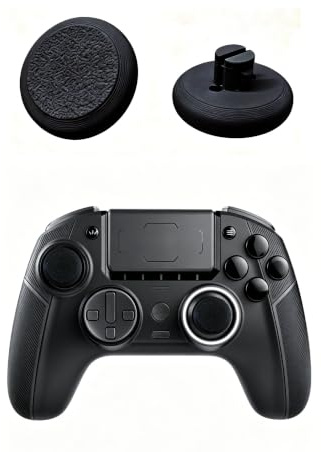 Daumengriff Joystick Kappen für Nacon Revolution 5 Pro, Rutschfestes, Strukturiertes Griffdesign, Verschleißfeste Ersatzkappen für Analogsticks (schwarz)