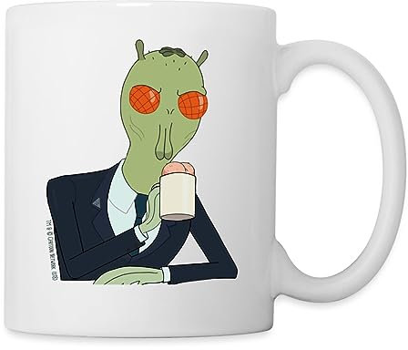 Spreadshirt Rick and Morty Cornvelious Daniel Tasse, One size, Weiß