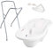 Baignoire bébé avec réducteur intégré Blanc + Pied + Tuyau