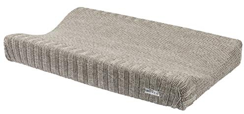 Meyco 2763081 2-Keil Wickelauflagenbezug Wickelkissenüberzug gestrickt 100% Baumwolle 45x70cm RELIEF MIXED Sand
