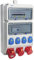 VOTHA® Wandverteiler - verdrahtetWUPPERTAL mit FI-Schalter Steckdose 230 V~ 4, CEE 16 A, 400 V~ 2, CEE 32 A, 400 V~ 1, CEE 63 A, 400 V~ ohne