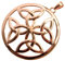GWG Jewellery 18K Rose Gold Coated Circle with Celtic Trinity Knots Inside Pendant Necklace in Gift Box for Women