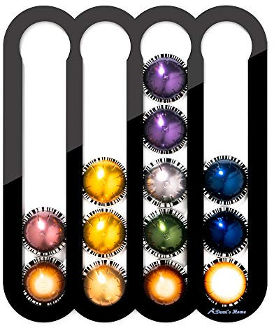 Demi's Home Soporte adhesivo para cápsulas de café Nespresso Vertuo (mide antes de comprar) – apto para montar en el interior/debajo del armario o en la pared (negro)