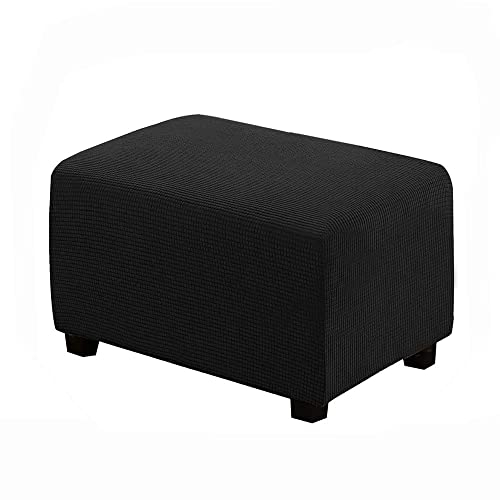 WINS Bezug für Ottoman, rechteckig, dehnbar, für Ottomane, Sofa, Sitzsack, rechteckig, Schwarz