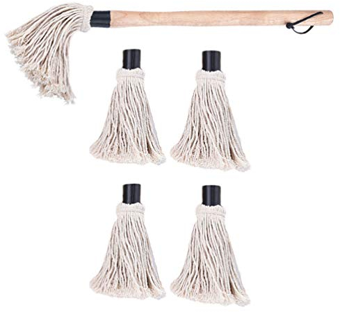 BESPORTBLE 1 Spazzola Per Griglia Spazzole in Filo Di Cotone Spazzola Per Barbecue in Legno Spazzolone Per Bistecche Spazzolone Da Forno Pennello Da Forno Di Legno Filato Di Cotone