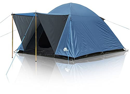 YourGEAR Bosa Tienda de campaña para 3 personas, tienda de campaña con entrada para el sol, ventilación, impermeable, 3000 mm, color azul y gris