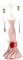 Tissting Schmuckständer Prinzessin Kleid Form Schmuck Display Ständer Drehbarer Schmuck Organizer zum Aufhängen von Ohrringen, Halsketten, Armbändern - Rose Pink