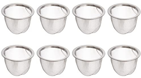 Loose Tea Holder Teapot Mesh Strainer Infuser Filter: Replacement Stainless Steel Tea Pot Drain Net 8pcs Reusable Loose Leaf Tea Strainer Tea Infuser 6. 5cm Tea Ball Infuser