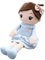Uposao Kuschelpuppe Weiche Stoffpuppe, 50CM Mädchen Plüschpuppe Gefüllte Puppen mit Kleidung Haaren Niedliches Märchen Prinzessin Stofftier Fee Spielzeug Weihnachten Geschenk Für Baby Kinder,Blau