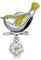 Vogel Charms für Pandora Armbänder 925 Sterlingsilber Blume Vogel Anhänger Charm Schmuck, Geschenk für Frauen Mädchen