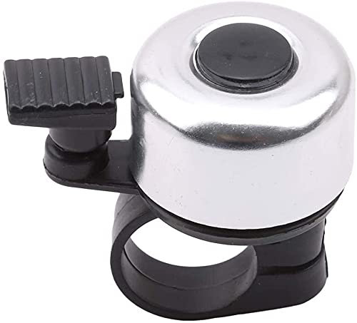 Mini campanello da bicicletta con suono forte e suono per bicicletta e ciclismo, accessori per bici, argento lavorato alla moda