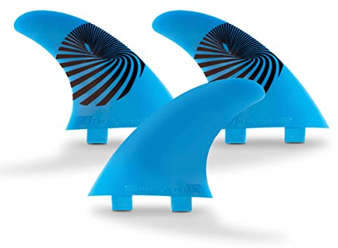 E8 FIN SYSTEM QUILLAS Surf en fibre de verre FCS Compatibles Pack écologique Taille: A1 | L 75-90 kg (Bleu)