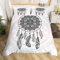 Parure de lit attrape-rêves filles mandala housse de couette filles femmes plumes housse de couette bohème fleurs literie 220 x 240 motif géométrique exotique housse de couette blanc gris rose