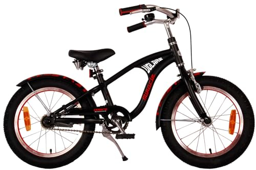 Volare Miracle Cruiser Kinderfahrrad - Jungen - 16 Zoll - Mattschwarz - Prime Collection