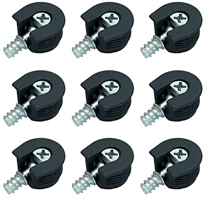 HugeDE 30 Pcs Thread Cam Locks Cabinet Connecting Cam Fitting Shelf Support Pin Cam Lock Bracket Studs Pins for Furniture Closet