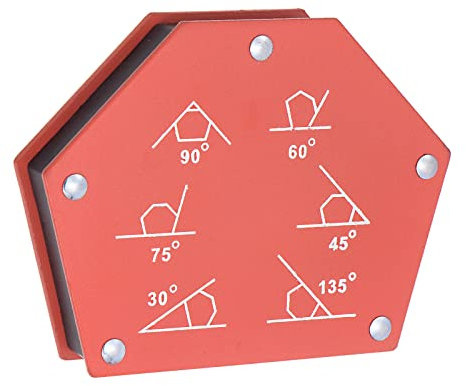sourcing map Arrow Welding Magnet Holder, 80LBS 30,45,60,75,90 Degree Multi‑Angle Six Sides Magnetic Metal Clamps Working Tools for Welding, Soldering, Assembling