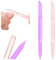 Sibba Lima per cuticole in vetro double face, per manicure, per manicure, per superfici abrasive, set da 2 pezzi, rosa viola