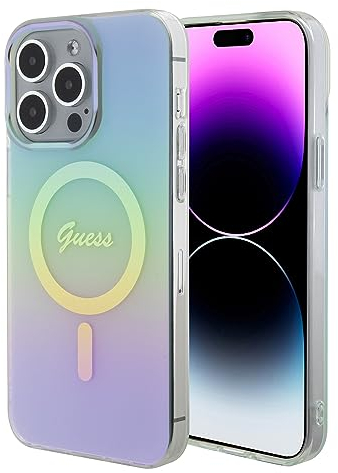 Guess GUHMP15XHITSQ Hülle für iPhone 15 Pro Max Türkis hardcase IML Iridescent