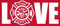 WildeBabsKLBT 11cm Hochwertiger Auto-Aufkleber Sticker Decal Autoaufkleber Aufkleber-Folie Wetterfest Red Love Fire Department Dept. Feuerwehr F2258
