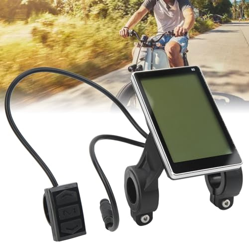 SYH&AQYE M5 LCD Display für Elektrofahrräder, 6 Poliges e Bike Display, Wasserdichter 36 V Elektrofahrrad Anschluss, LCD Display Ersatz für e Bike, Elektrofahrrad, Roller