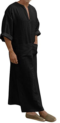 Xiaojiu Muslimische Kleidung Lange Hijab Zum Beten Afghanische Kleidung Kaftan Indisches Gewand Herren Top Arabisch Islamische Robe Pyjama Kurz Herren Shirts Herren Sommer