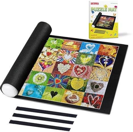 Celawork Puzzlematte für Puzzles,Jigsaw Rolls,mit bis 1000 Puzzle Teile Puzzle Pad Puzzleunterlage Puzzle Rollmatte,praktisches Zubehör zur Aufbewahrung von Puzzles mat001