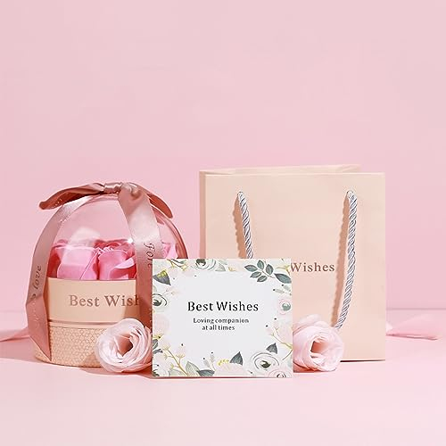 Ewige Rose Box Konservierte Rose Geschenk für Freundin Ohrringe Halskette Damen Schmuck Geschenkbox Geschenke für Frauen, Muttertag, Valentinstag, Weihnachtstag