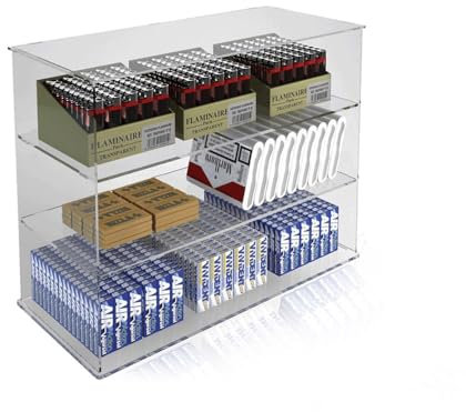 Espositore da banco per accendini chewing gum e gadget in acrilico trasparente - Vetrina arredo bar tabacchi ricevitorie