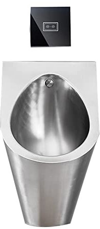 NOALED An der Wand montiertes All-in-One-Urinal, Herren-Urinal aus Edelstahl, berührungsloses Spül-Urinal, stark und verstopfungssicher, erkennt Wasseraustritt, leicht zu reinigen