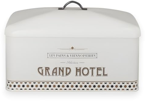 PZL CONCEPT Boîte à Pain Grand Hôtel - Huche à Pain - Conservation, Rangement et Stockage du Pains, Baguettes, Petits Pains et Gâteaux - Garde les Aliments Frais plus longtemps