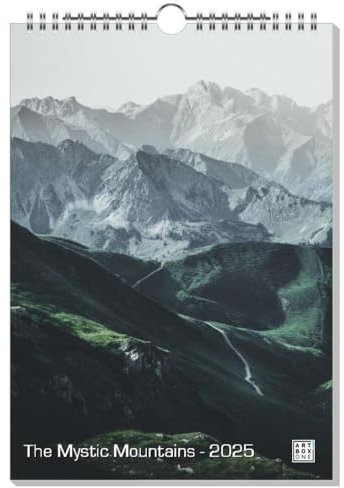 artboxONE Kalender 2026 The Mystic Mountains Wandkalender A4 2026 Natur