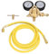 Nitrogen Regulator with Stable Material, 0 to 450 PSI Convenient and Flexible Delivery Pressure Equipment Brass Inlet Outlet Connection Gauges with 200cm Refrigeration Hose